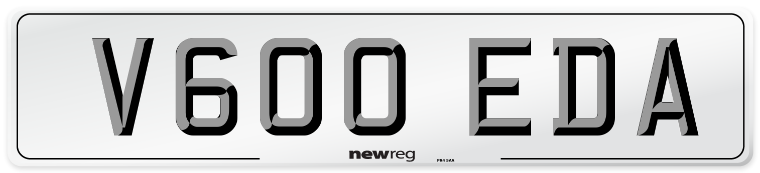 V600 EDA Number Plate from New Reg